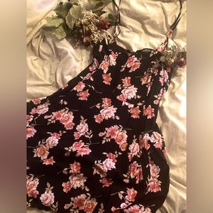 Plus sized floral babydoll dress